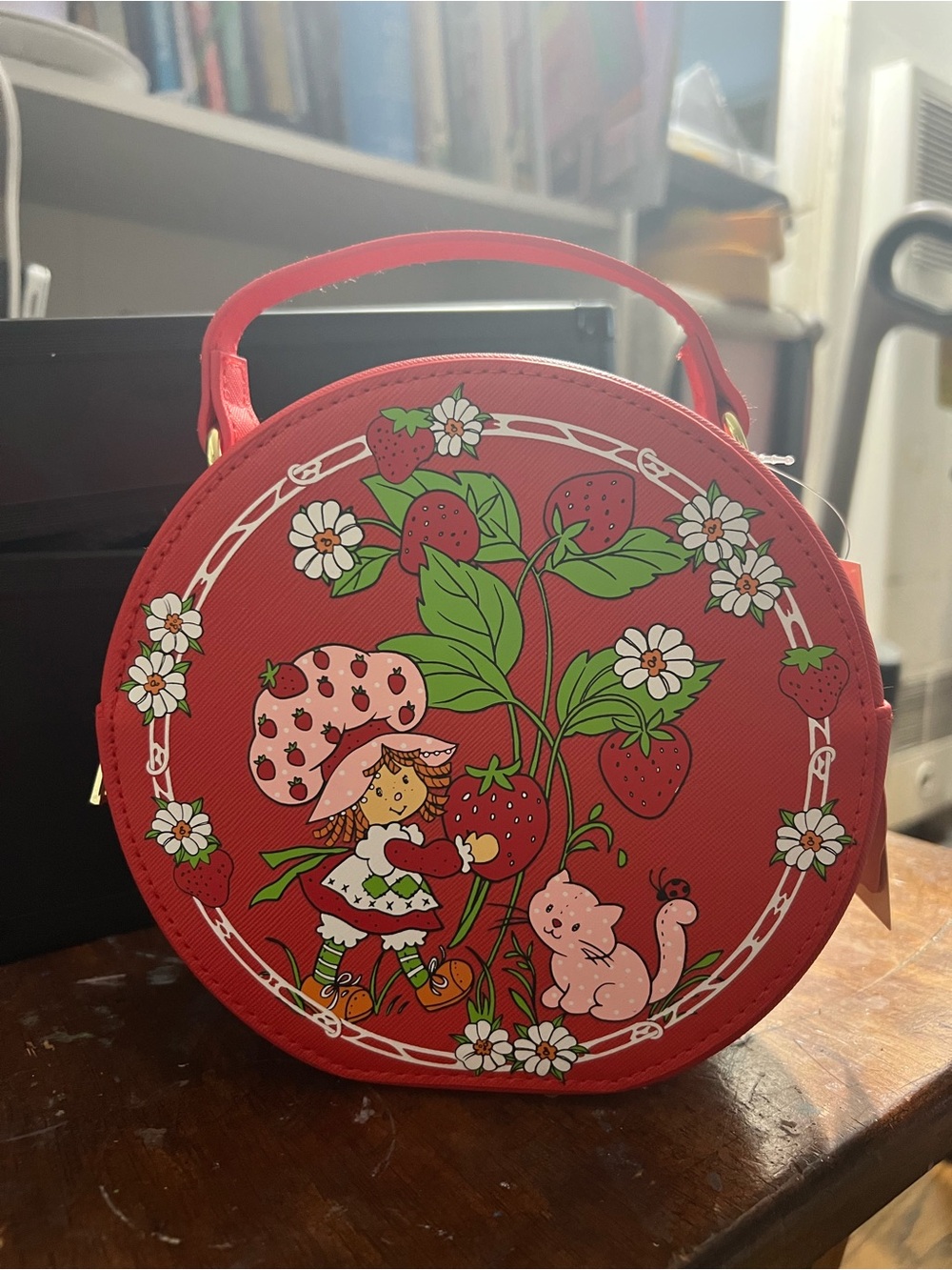 Strawberry-Themed Kids Round Handbag - Red
